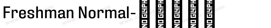 Freshman Normal字体转换